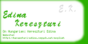 edina kereszturi business card